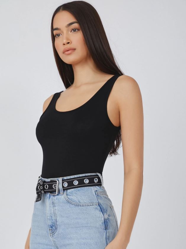 Tank top de cuello redondo