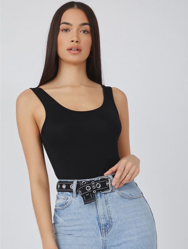 Tank top de cuello redondo