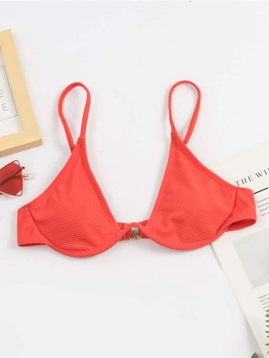 Top bikini unicolor push up