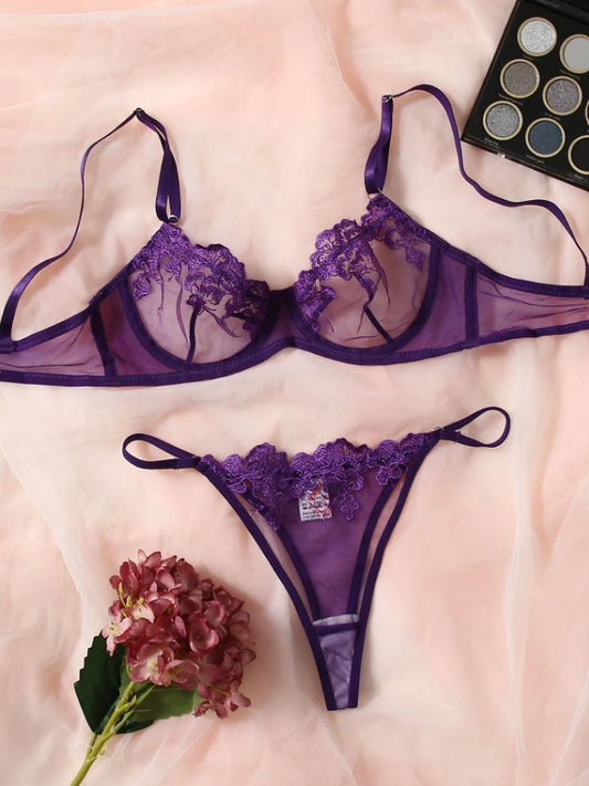 Set de lencería: Violet Veil
