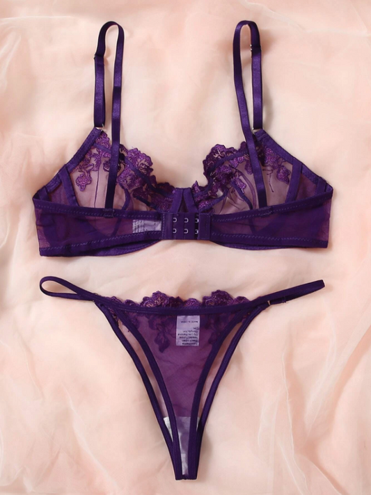 Set de lencería: Violet Veil