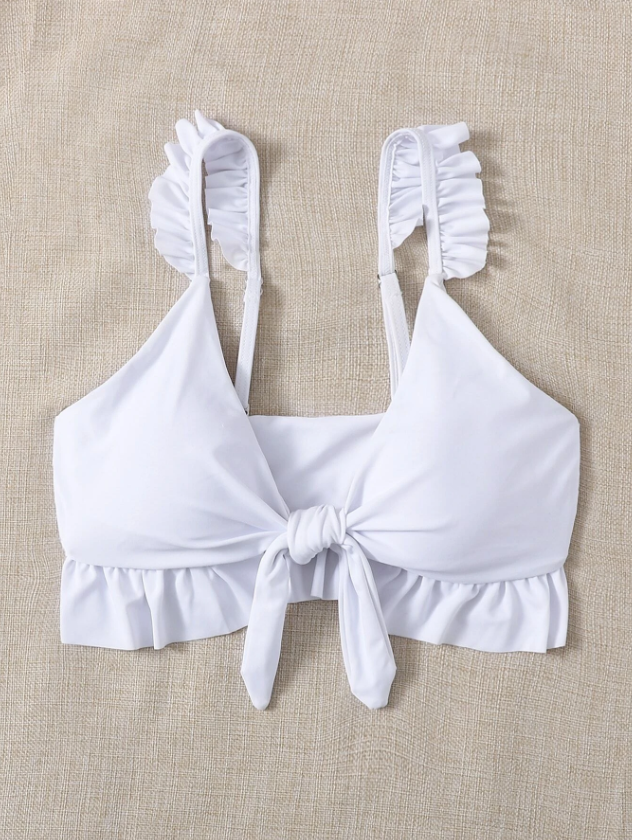 Top bikini con nudo delantero